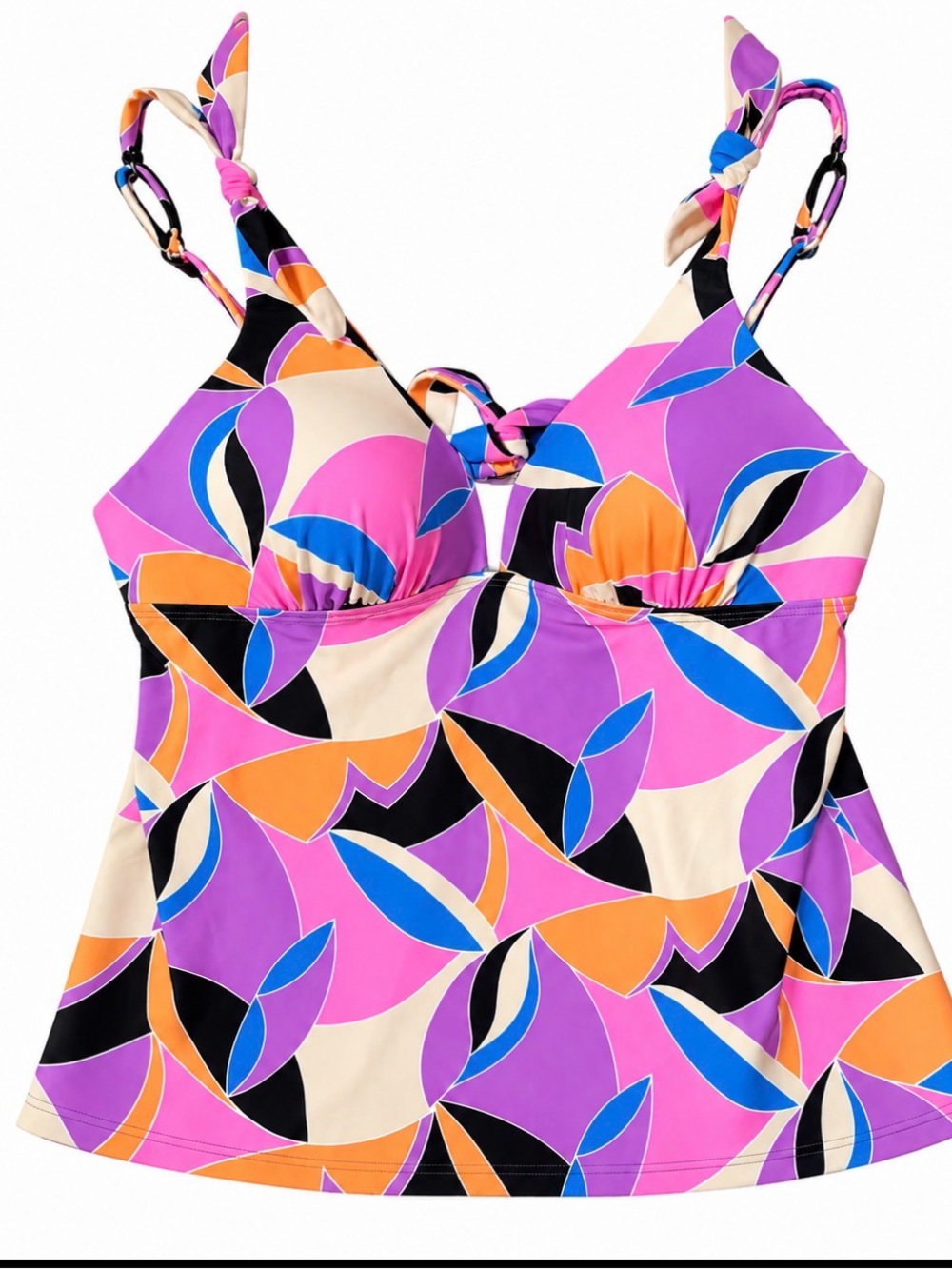 Women’s Salt & Cove Multicolor Printed Tankini Top -  NWT contour push up cups